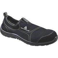 Delta Plus Miami Size 7 Black Slip-On Steel Toe Cap Safety Trainers (9513X)
