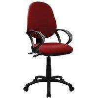 Nautilus Designs Java 200 Medium Back Task/Operator Chair Fixed Arms Wine (951PK)