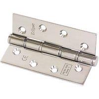 Eclipse Polished Stainless Steel Grade 7 Fire Rated Washered Hinges 102mm x 67mm 2 Pack (95215)
