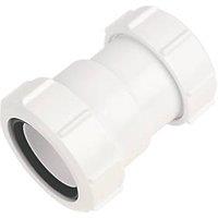 McAlpine ST28M Straight Connector White 32mm x 40mm (95260)