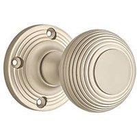 Designer Levers Beehive Door Knob Pair Brushed Nickel 60mm (952KK)