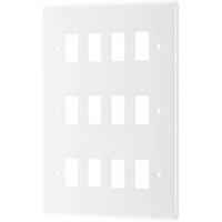 British General Nexus 800 Grid 12-Module Grid Faceplate White (952PY)