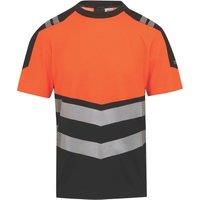 Regatta Hi-Vis XPro Short Sleeve T-Shirt Black/Orange Small 38" Chest (952YA)