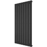 Ximax Oceanus 595mm x 1200mm 2597BTU Black Horizontal Designer Radiator (952YE)