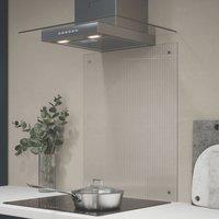 Splashback Clear with Polished Chrome Caps Kitchen Splashback 600mm x 750mm x 4mm (952YR)