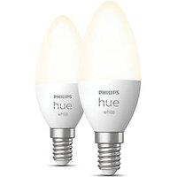 Philips Hue E14 Candle LED Smart Light Bulb 5.5W 470lm 2 Pack (953JA)