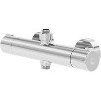 Swirl Rannell Exposed Dual Outlet Thermostatic Chrome Shower Mixer With Diverter (954KF)