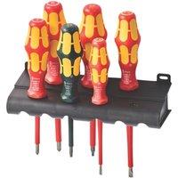 Wera Kraftform Plus 160 i/168 i/6 Rack Mixed VDE Screwdriver Set 6 Pieces (954XX)