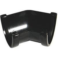 FloPlast Hi-Cap uPVC 135 Half Round Gutter Angle Black 115mm (95546)
