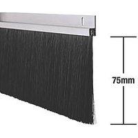 Stormguard Industrial Door Brush Seals Aluminium Effect 1.25m 2 Pack (95547)