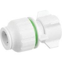 Flomasta Twistloc Plastic Push-Fit Straight Tap Connectors 15mm x 1/2" 2 Pack (955HY)