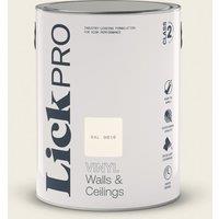 LickPro 5Ltr White RAL 9010 Vinyl Matt Emulsion Paint (955TM)