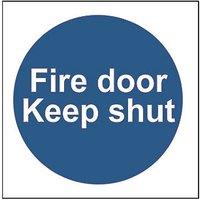 Essentials Non Photoluminescent "Fire Door Keep Shut" Sign 100mm x 100mm (956FG)