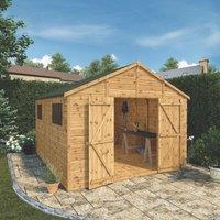 Mercia Modular 10' x 11' 6" (Nominal) Apex Shiplap T&G Timber Workshop (956YL)