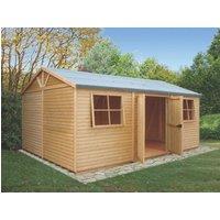 Shire 15' x 10' 6" (Nominal) Apex Tongue & Groove Timber Workshop with Assembly (95768)