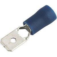 Essentials Insulated Blue 6.3mm Push-On (M) Crimps 100 Pack (95786)
