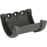 FloPlast uPVC Half Round Union Bracket Anthracite Grey 112mm (957KJ)