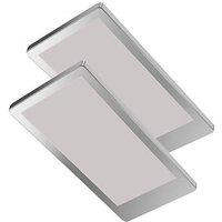 Sensio Neo TrioTone Rectangular LED Under Cabinet Lights Steel 9.6W 240 - 280lm 2 Pack (957PE)