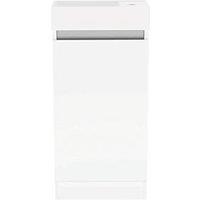 Newland Single Door Floor Standing Vanity Unit with Basin Gloss White 400mm x 220mm x 850mm (957RN)