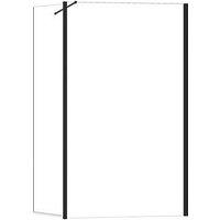Triton Neo Frameless Showerwall & Swivel Panel Black 1200mm x 2000mm (957TK)