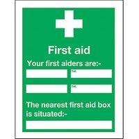 "Your First Aider" Notice Sign 400mm x 300mm (95808)