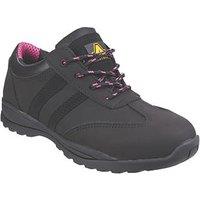 Amblers 706 Sophie Size 9 Womens Black Steel Toe Cap Safety Shoes (9582T)