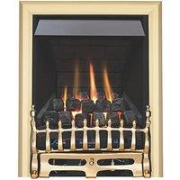 Focal Point Blenheim Brass Rotary Control Inset Gas Multiflue Fire 480mm x 108mm x 585mm (95952)