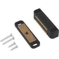Essentials Adjustable Magnetic Cabinet Catch Black 56mm x 14mm 10 Pack (959TA)