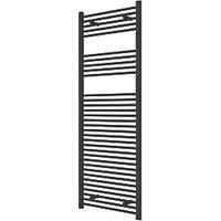 Flomasta 1600mm x 600mm 2783BTU Black Flat Towel Radiator (959TF)