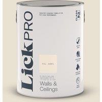 LickPro 5Ltr White RAL 9001 Vinyl Matt Emulsion Paint (959TM)