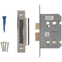 Smith & Locke Fire Rated Polished Chrome Bathroom Mortice Lock 65mm Case - 44mm Backset (9600G)