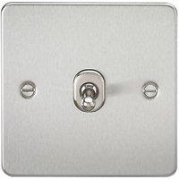 Knightsbridge 10AX 1-Gang 2-Way Light Switch Brushed Chrome (960TX)