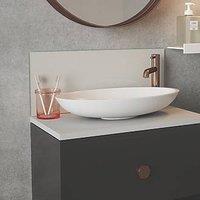 Splashback Self-Adhesive Bathroom Splashback Silk Grey 250mm x 600mm x 4mm (961JL)