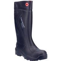 Dunlop Purofort+ Size 8 Black Steel Toe Cap Safety Wellies (961JX)
