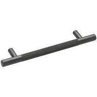 Elite Knobs & Handles Kensington Knurled T Bar Handle Matt Black 180mm (961KK)