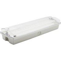 Lexco Indoor Maintained or Non-Maintained Emergency Rectangular LED Bulkhead White 3.5W 150lm (961RE)