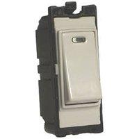 Varilight PowerGrid 20AX Grid DP Control Switch White with Neon with Colour-Matched Inserts (96546)