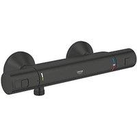 Grohe Precision Start Exposed Single Outlet Thermostatic Matte Black Shower Mixer Valve (965KW)