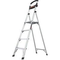 Little Giant Aluminium 1.8m 4 Step Platform Step Ladder With Handrail (967PY)