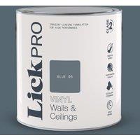 LickPro 2.5Ltr Blue 06 Vinyl Matt Emulsion Paint (967TM)