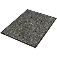 COBA Vyna-Plush Entrance Mat Black/Steel 1200mm x 900mm x 7mm (96885)