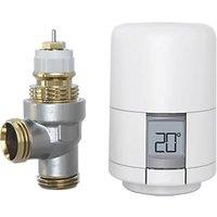 Hive TRV003 15mm x 1/2" White Angled Modern Smart Thermostatic Radiator Valve Head & Body (968HX)