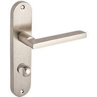 Smith & Locke Murlough Fire Rated WC Door Handles Pair Brushed Nickel (968HY)