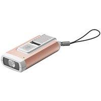 LEDlenser K6R Safety Rechargeable LED Keyring Torch with Alarm Rose Gold 400lm (968RC)