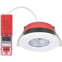 Lexco Tania Fixed Fire Rated LED Downlight White 6W 600lm (968RE)