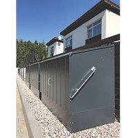 Trimetals Protect A Cycle 6' 6" x 3' (Nominal) Pent Metal Bike Store with Base Anthracite Grey (968RY)