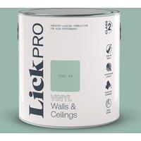 LickPro 2.5Ltr Teal 04 Vinyl Matt Emulsion Paint (968TM)