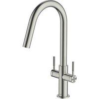 Clearwater Topaz J-Spout Monobloc Mixer Tap Brushed Nickel PVD (969FJ)