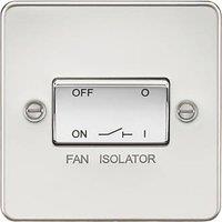 Knightsbridge 10AX 1-Gang TP Fan Isolator Switch Polished Chrome (969TY)