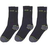 Apache Burlington Socks Black 6-11 3 Pairs (969VN)